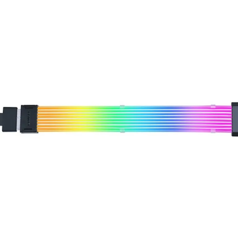 Cable Extensión Lian Li Strimer Wireless ARGB PW16-81W 12 + 4 Pines Para GPU Blanco