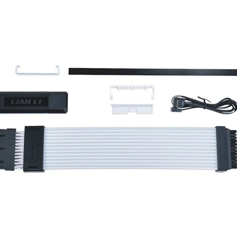 Cable Extensión Lian Li Strimer Wireless ARGB PW24-1W-T 24 Pines Para Placa Base Blanco + Controlador