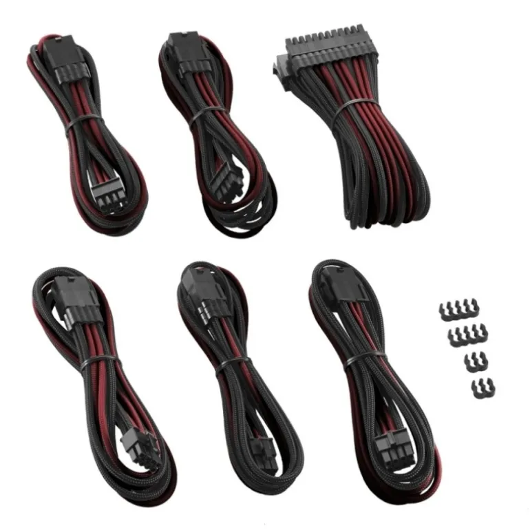 CableMod PRO ModMesh Extensión Negro/Rojo Sangre - Kit Cables