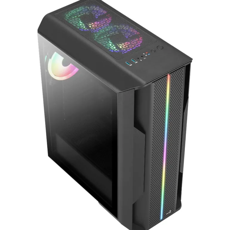 Caja/Torre Aerocool Splinter Duo ARGB Negro