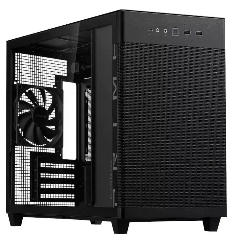 Caja/Torre Asus PRIME AP201 Cristal Templado Negro