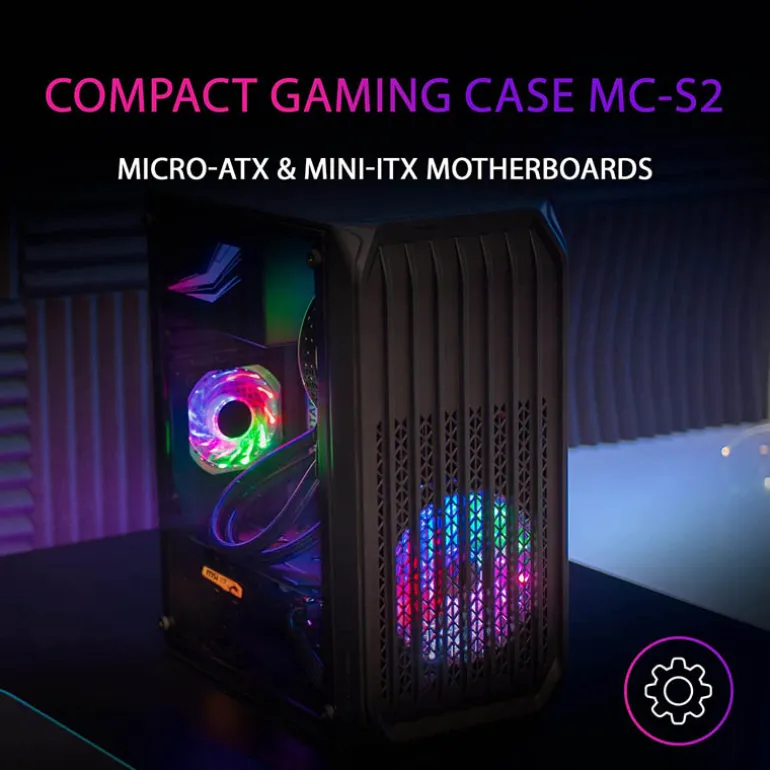 Caja/Torre Mars Gaming MC-S2 FRGB Negro
