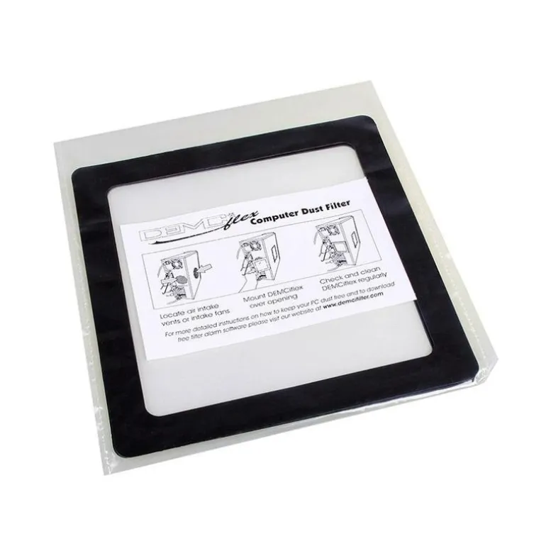 DEMCiflex Filtro Anti Polvo 12 cm Negro/Blanco - Filtro Magnético