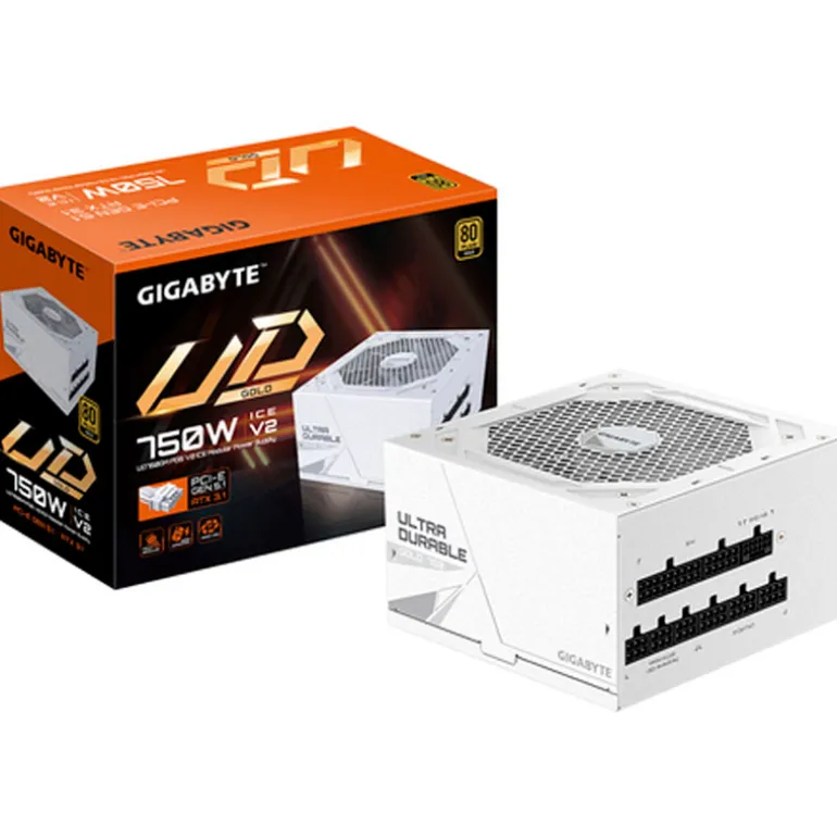 Fuente/PSU Gigabyte UD750GM PG5 V2 ICE 80 Plus Gold 750W ATX 3.1 PCIE 5.1 Modular