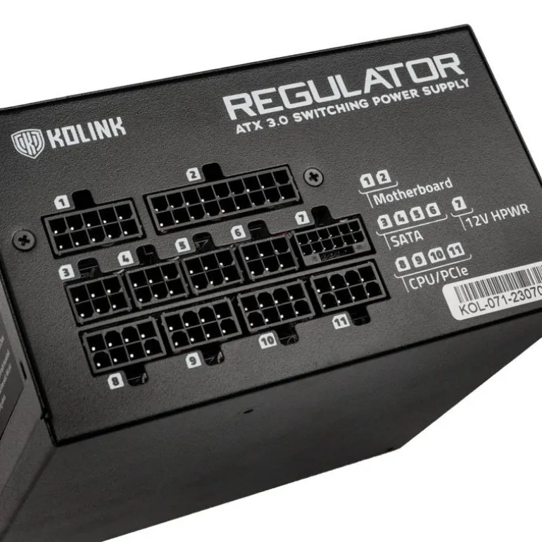 Fuente/PSU Kolink Regulator 80 Plus Gold 1000W ATX 3.0 PCIe 5.0 Modular