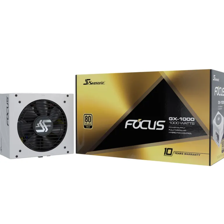 Fuente/PSU Seasonic Focus GX V4 80 Plus Gold 1000W ATX 3.0 PCIE 5.0 Modular Blanco