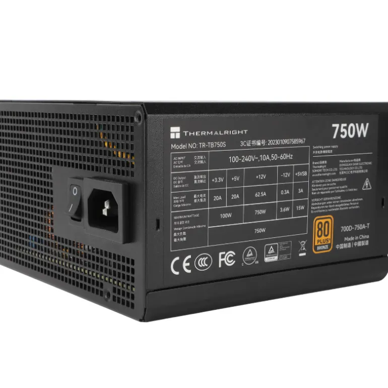 Fuente/PSU ThermalRight TR-TB750S 80 Plus Bronze 750W ATX 3.0 PCIE 5.0