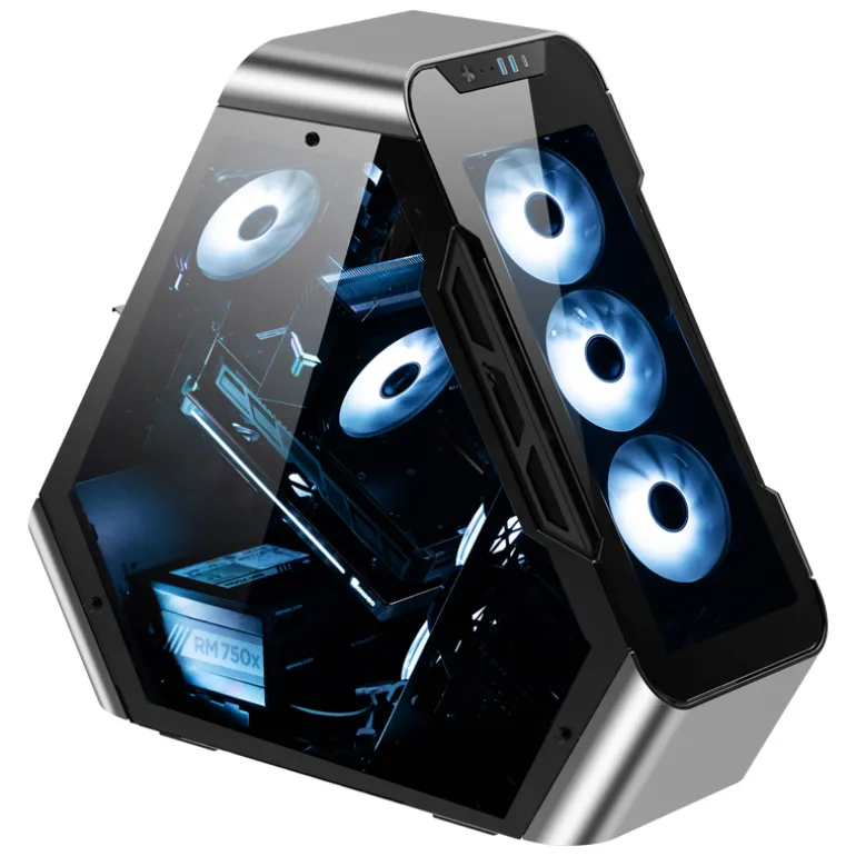 Jonsbo TR03-G Silver Cristal Templado - Caja/Torre
