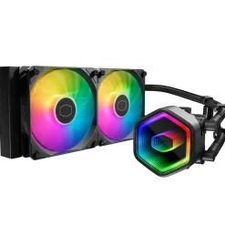 Kit Refrigeración Líquida Cooler Master MasterLiquid 240 Core II Lite ARGB 240mm Negro