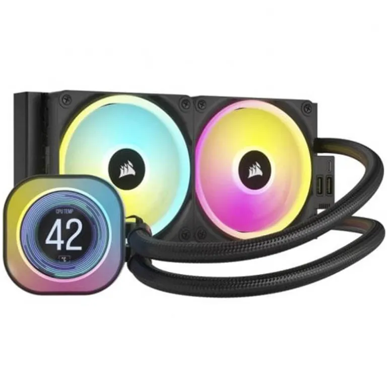 Kit Refrigeración Líquida Corsair iCUE LINK H100i RGB 240 LCD Negro