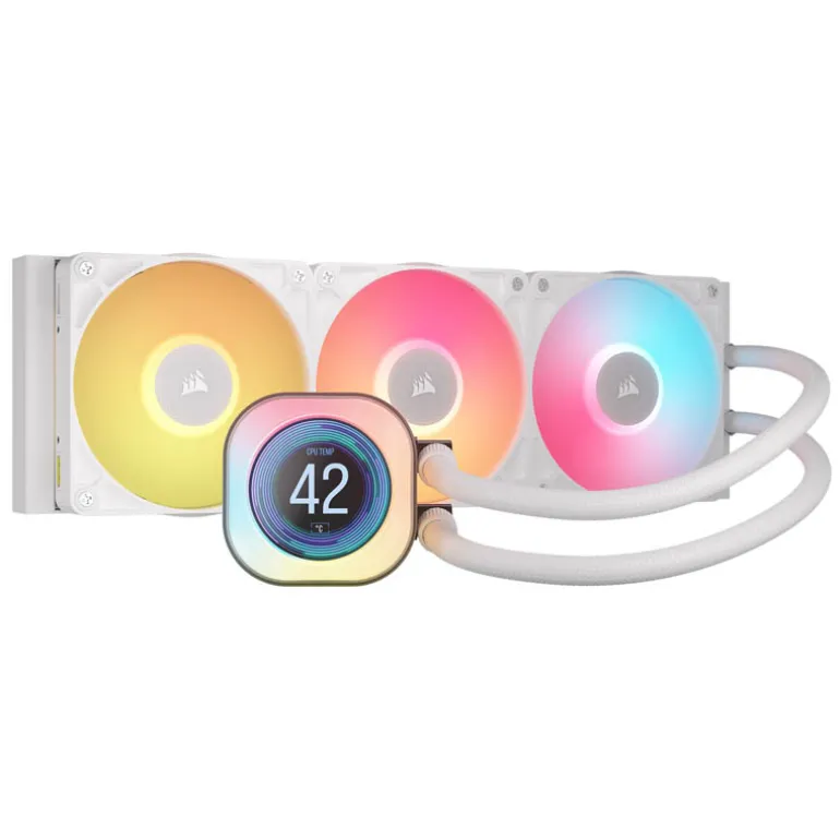 Kit Refrigeración Líquida Corsair iCUE LINK TITAN RGB 360 RX LCD Blanco