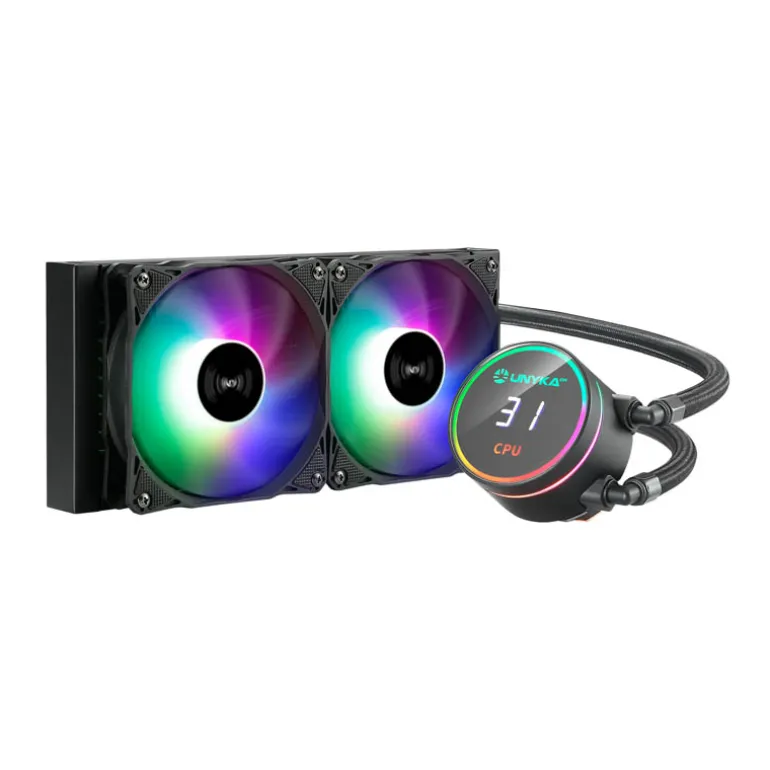 Kit Refrigeración Líquida Unykach Aquastorm 240 Display Temperatura Negro