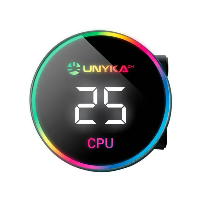 Kit Refrigeración Líquida Unykach Aquastorm 240 Display Temperatura Negro