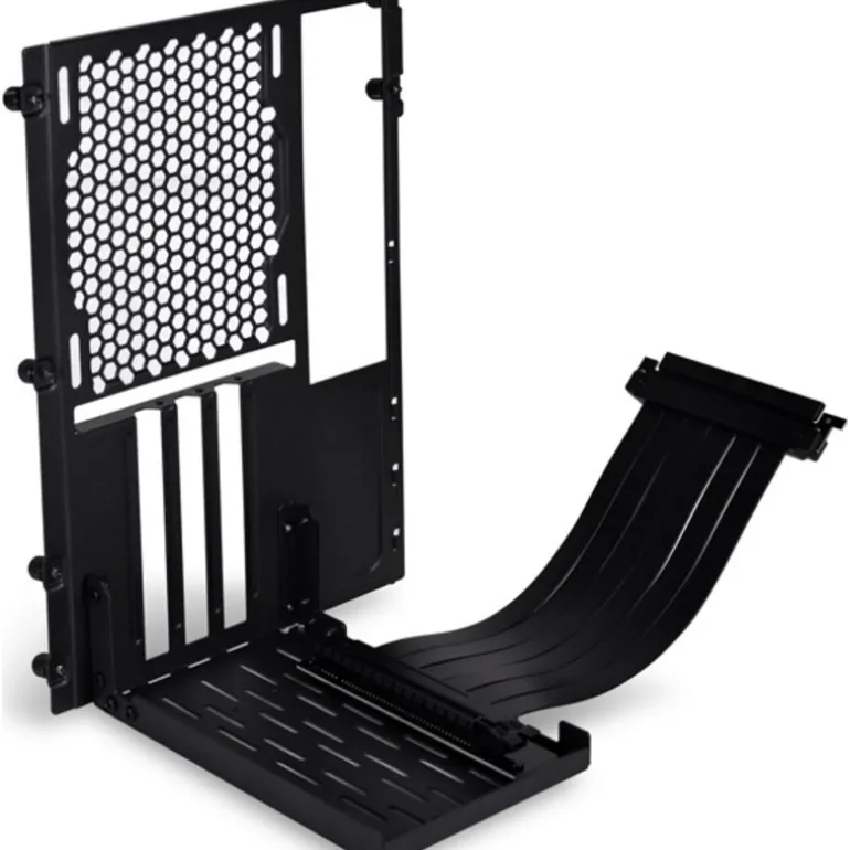 Kit Soporte Vertical Lian Li O11D-1X-4 Mini Riser Card + PCI-Slot PCIe 4.0 Negro