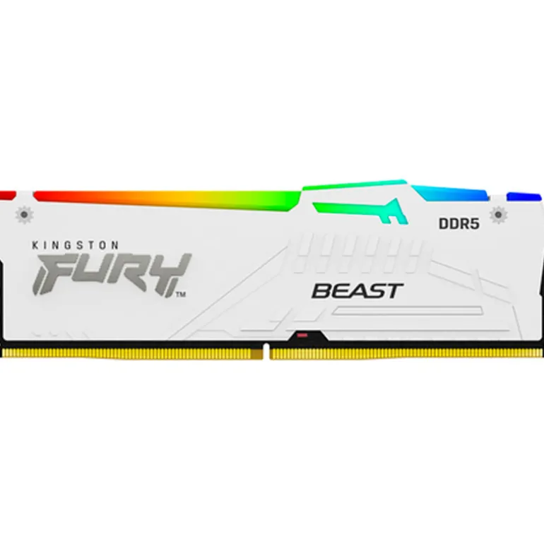 Memoria DDR5 Kingston Fury Beast RGB 64GB 2x32GB 6000MHz CL30 EXPO-XMP Blanco