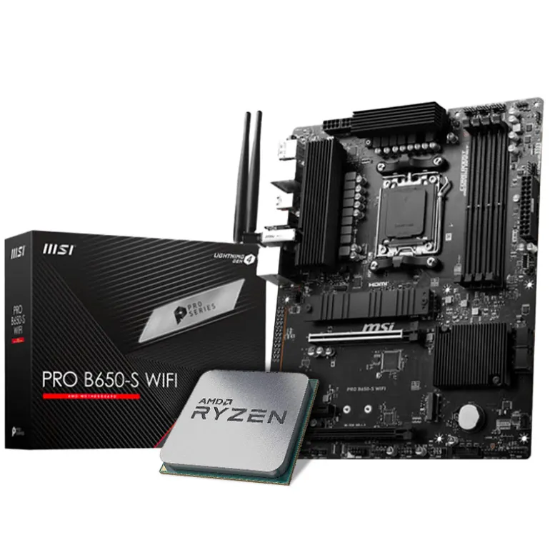 Pack AMD Ryzen 5 7500F 5.0GHz + MSI PRO B650-S WIFI