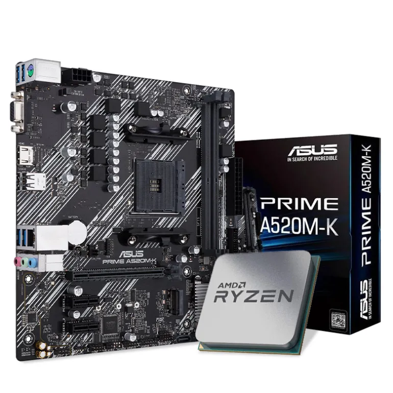 Pack AMD Ryzen 5 3500 4.1GHz Tray + Asus Prime A520M-K