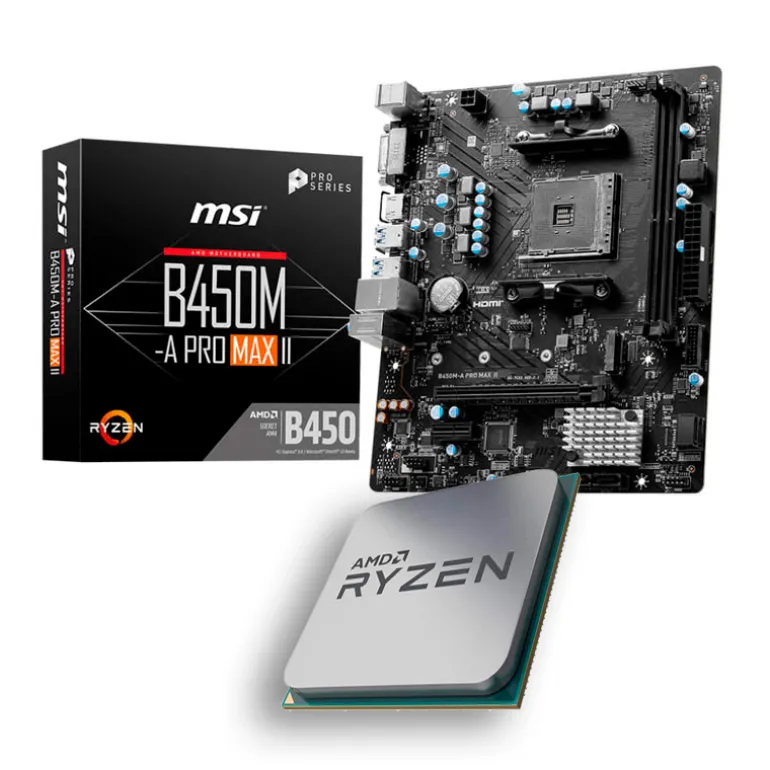 Pack AMD Ryzen 5 5500 4.2GHz Tray + MSI B450M-A PRO MAX II
