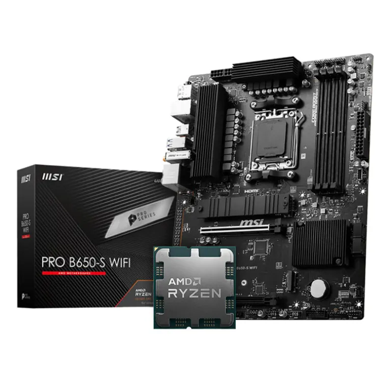 Pack AMD Ryzen 9 7900X3D 5.6GHz Tray + MSI PRO B650-S WIFI