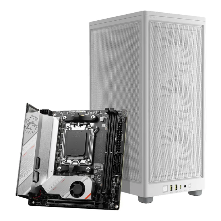 Pack Corsair 2000D Airflow Blanco + MSI MPG B650I EDGE WIFI