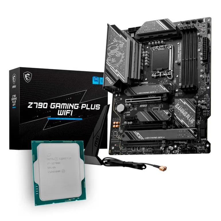 Pack MSI Z790 GAMING PLUS WIFI + Intel Core i7-12700K Tray