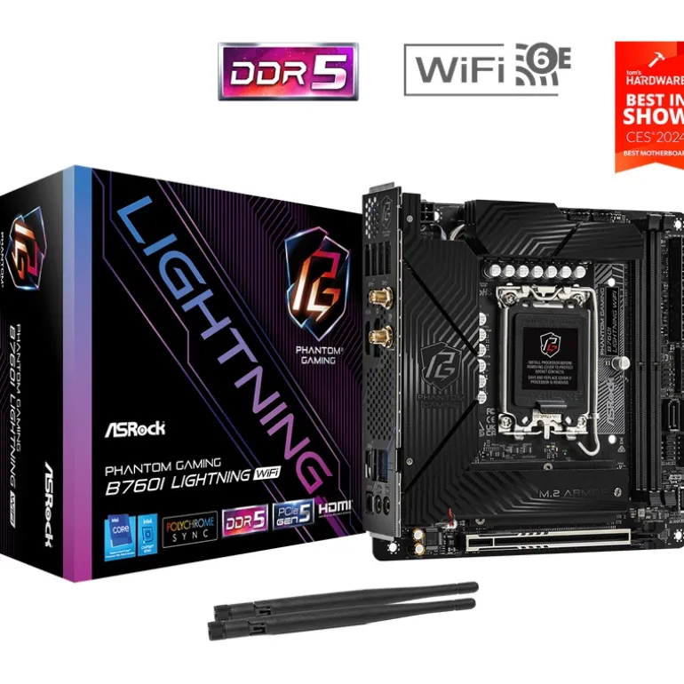 Placa Base ASRock Phantom Gaming B760I Lightning WIFI Socket 1700