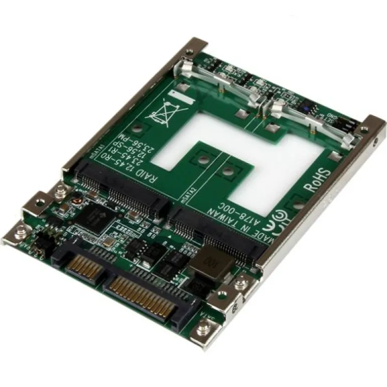Startech Conversor de SSD mSATA Doble a SATA RAID de 2,5" - Adaptador