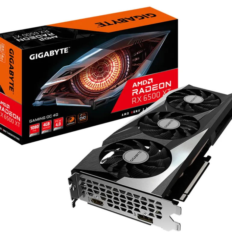 Tarjeta Gráfica Gigabyte AMD Radeon RX 6500 XT GAMING OC 4GB GDDR6