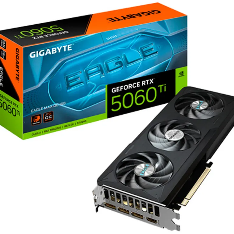 Tarjeta Gráfica Gigabyte GeForce RTX 5060 Ti EAGLE MAX OC 16GB GDDR7 DLSS4