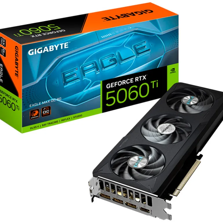 Tarjeta Gráfica Gigabyte GeForce RTX 5060 Ti EAGLE MAX OC 8GB GDDR7 DLSS4