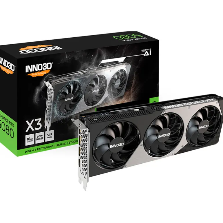 Tarjeta Gráfica INNO3D GeForce RTX 5080 X3 16GB GDDR7 DLSS4