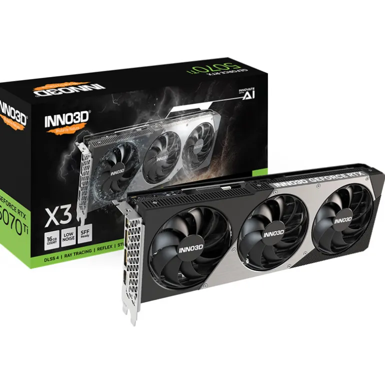 Tarjeta Gráfica INNO3D GeForce RTX 5070 Ti X3 16GB GDDR7 DLSS4