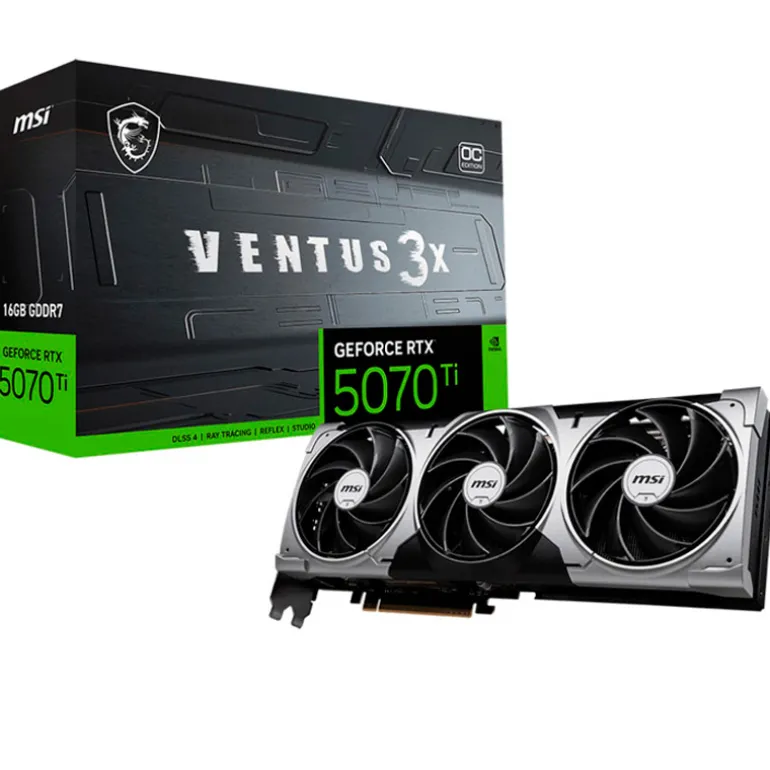 Tarjeta Gráfica MSI GeForce RTX 5070 Ti VENTUS 3X OC 16GB GDDR7 DLSS4