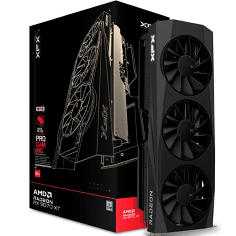 Tarjeta Gráfica XFX Quicksilver AMD Radeon RX 9070 XT Gaming 16GB GDDR6