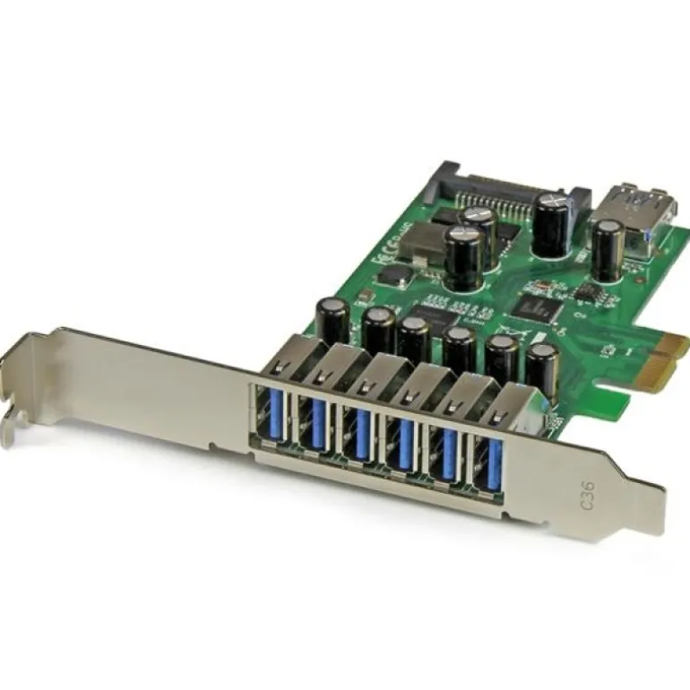 Tarjeta PCI Startech Adaptador PCI Express 7 Puertos USB 3.0