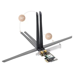 Tarjeta Red Cudy WE3000 AX5400 Wi-Fi 6 Bluetooth 5.2
