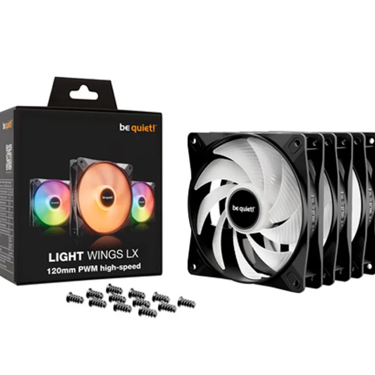 Ventilador be quiet! Light Wings LX ARGB 120mm Triple Pack HS Negro