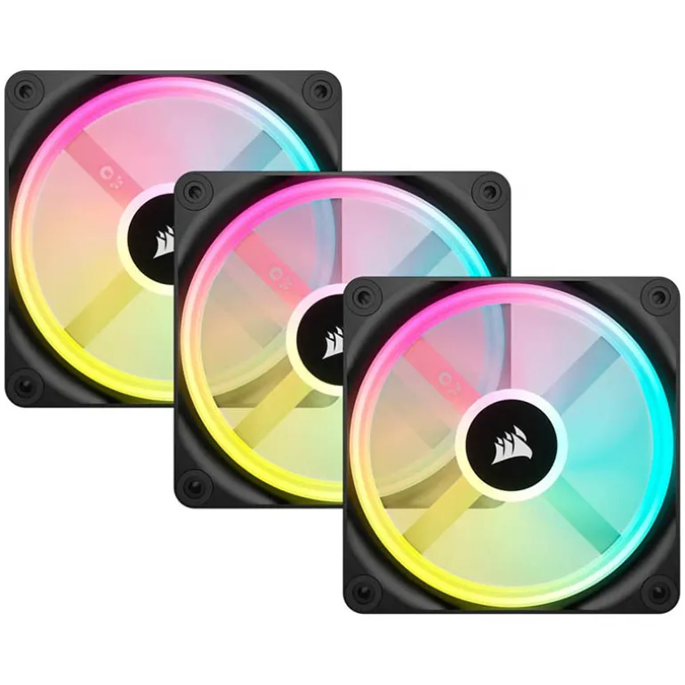 Ventilador Corsair QX120 RGB 120mm Triple Pack Negro